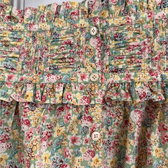 Doen Dôen Farley Floral Smocked Women's Top size M liberty fabric - Picture 4 of 6